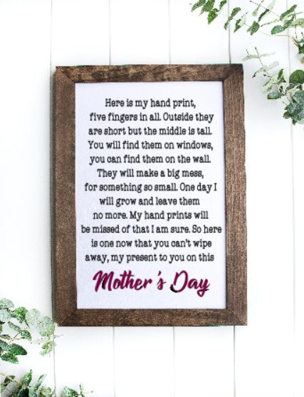 Hand Prints Mothers Day