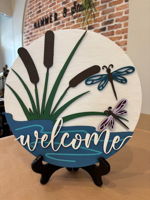 Welcome Dragonflies 3D Laser Cut