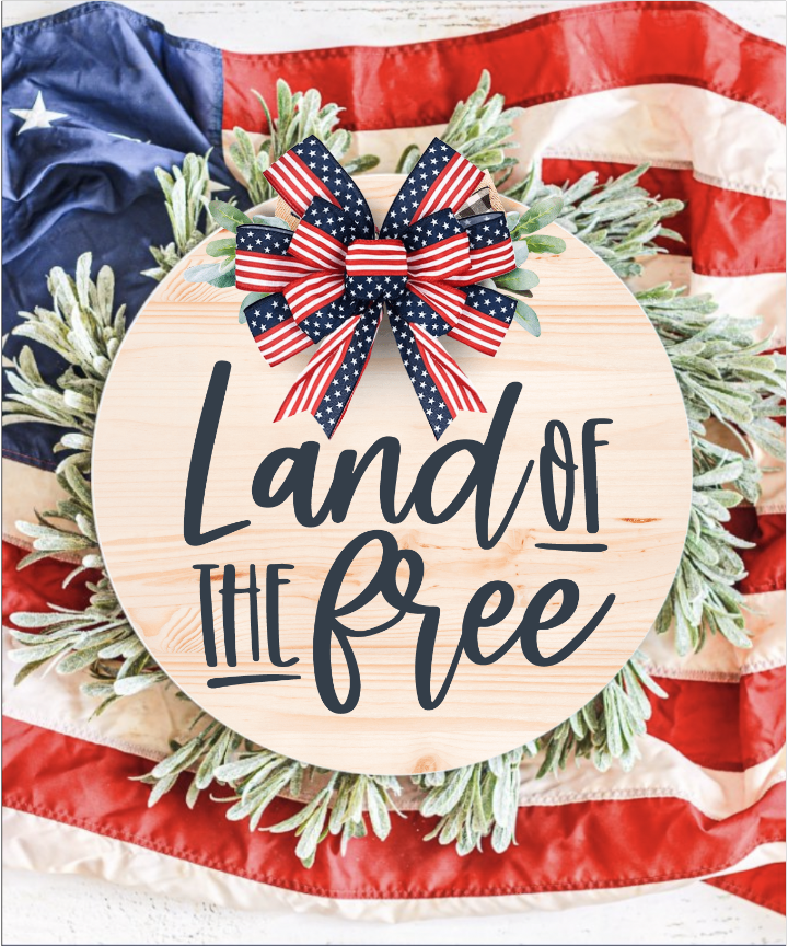 Land of the Free One Color Round