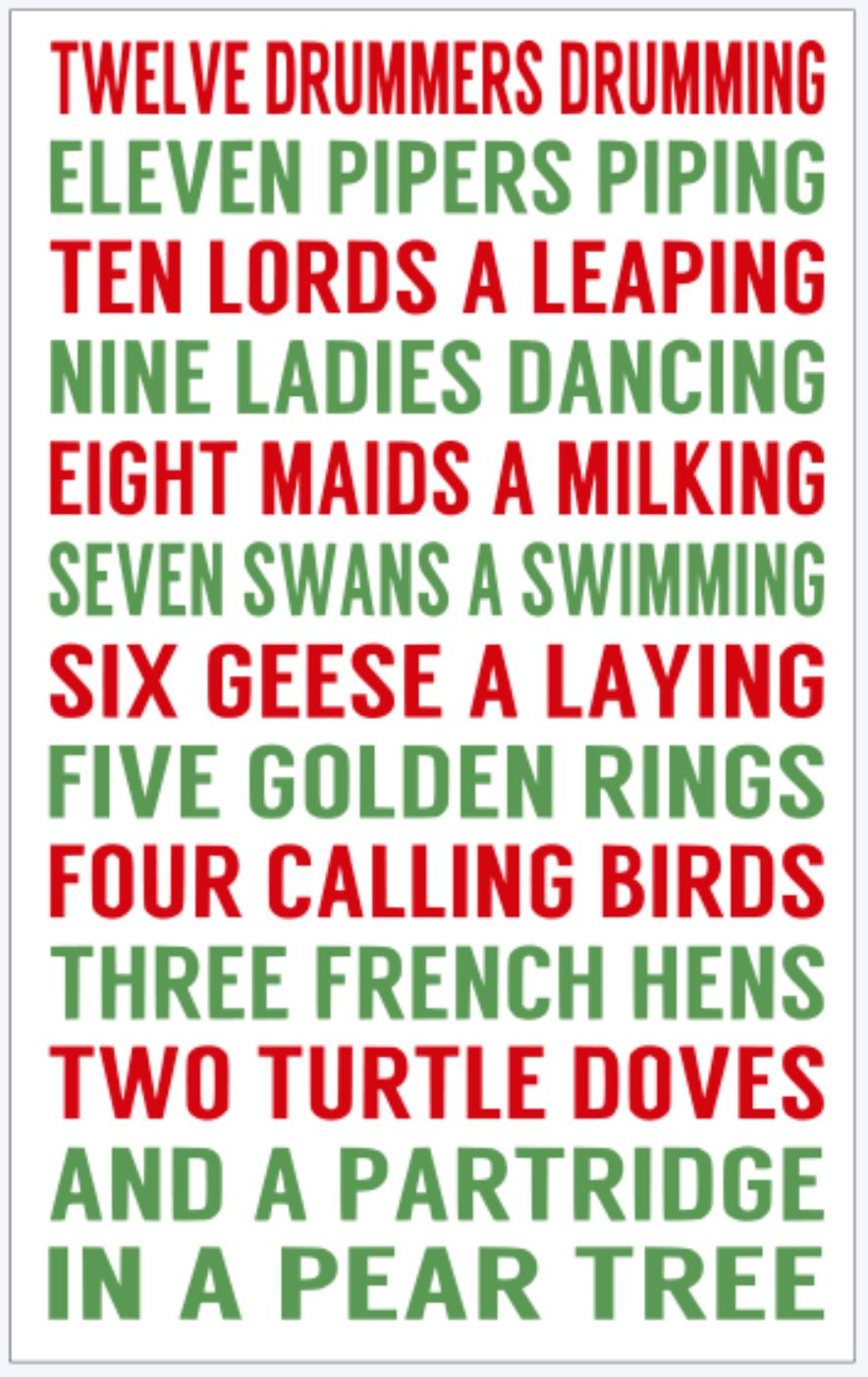 Tweleve Drummers Drumming