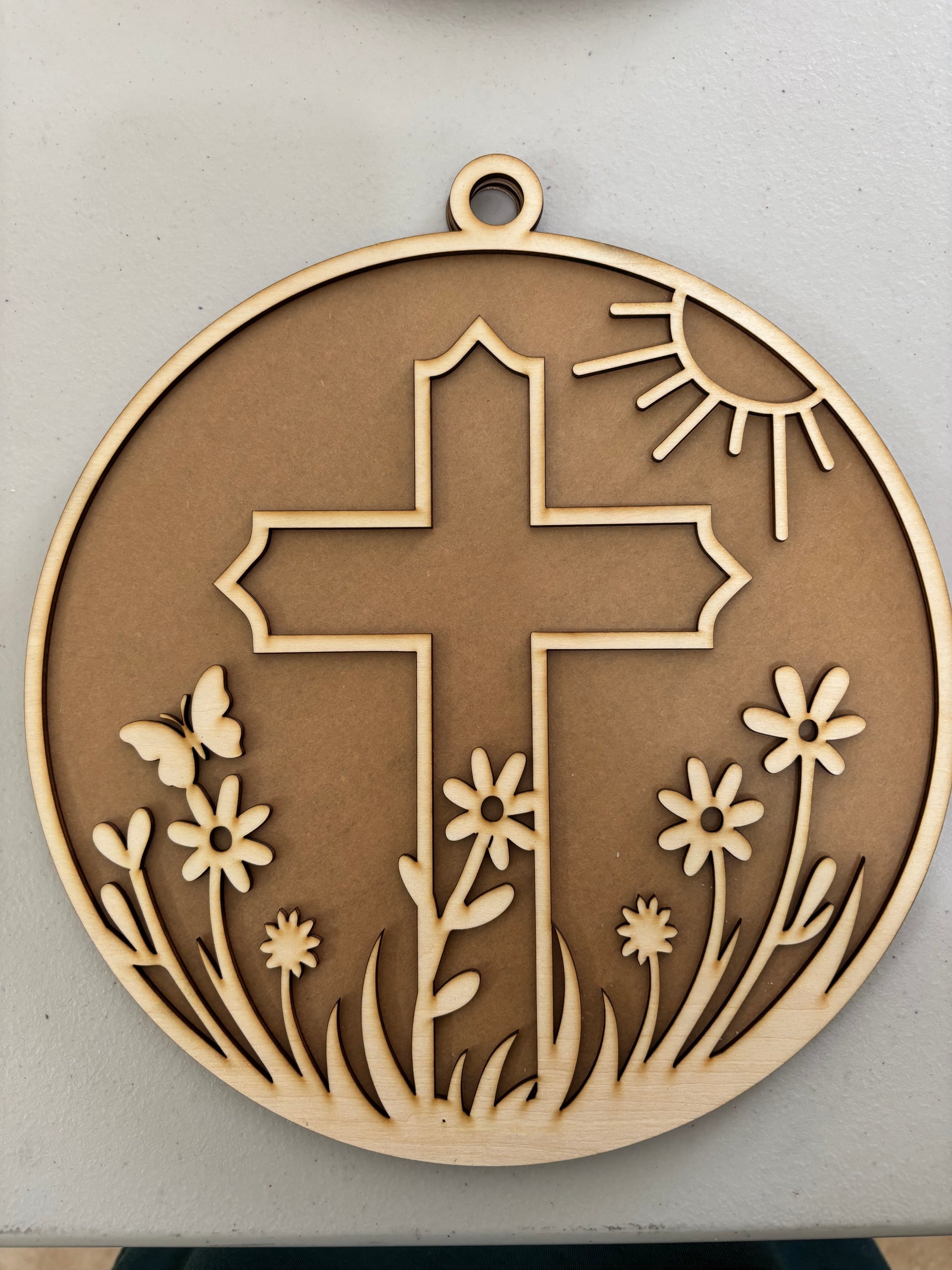 Cross with Flowers