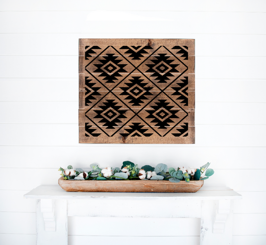 Aztec Print 3 Wall Pallet