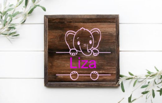 Baby Elephant with Personalized Name