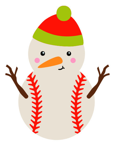 Baseball Snowman