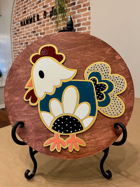 Chicken 3D Laser Cut w/Liquid Glass Finish