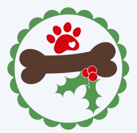 Dog Bone Round Christmas