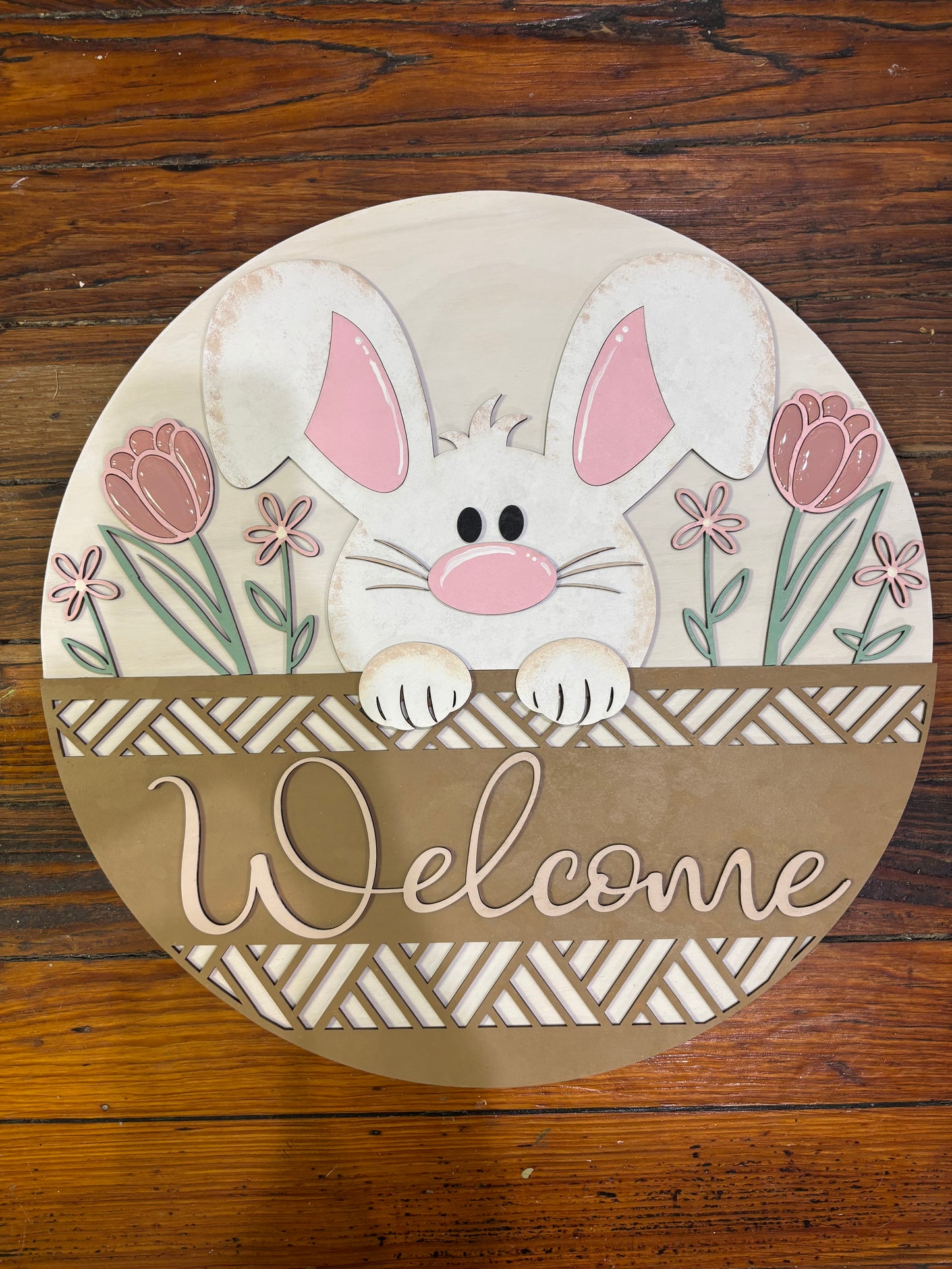 Bunny Flower Welcome 3D