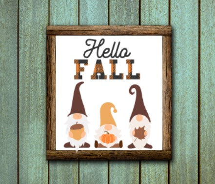 Gnomes Hello Fall