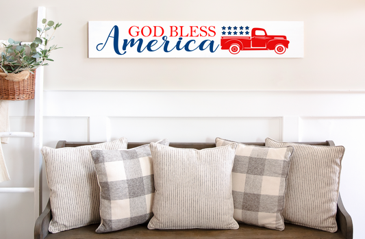 God Bless America Truck Plank