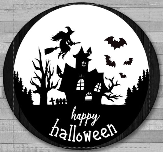 Happy Halloween Witch and House