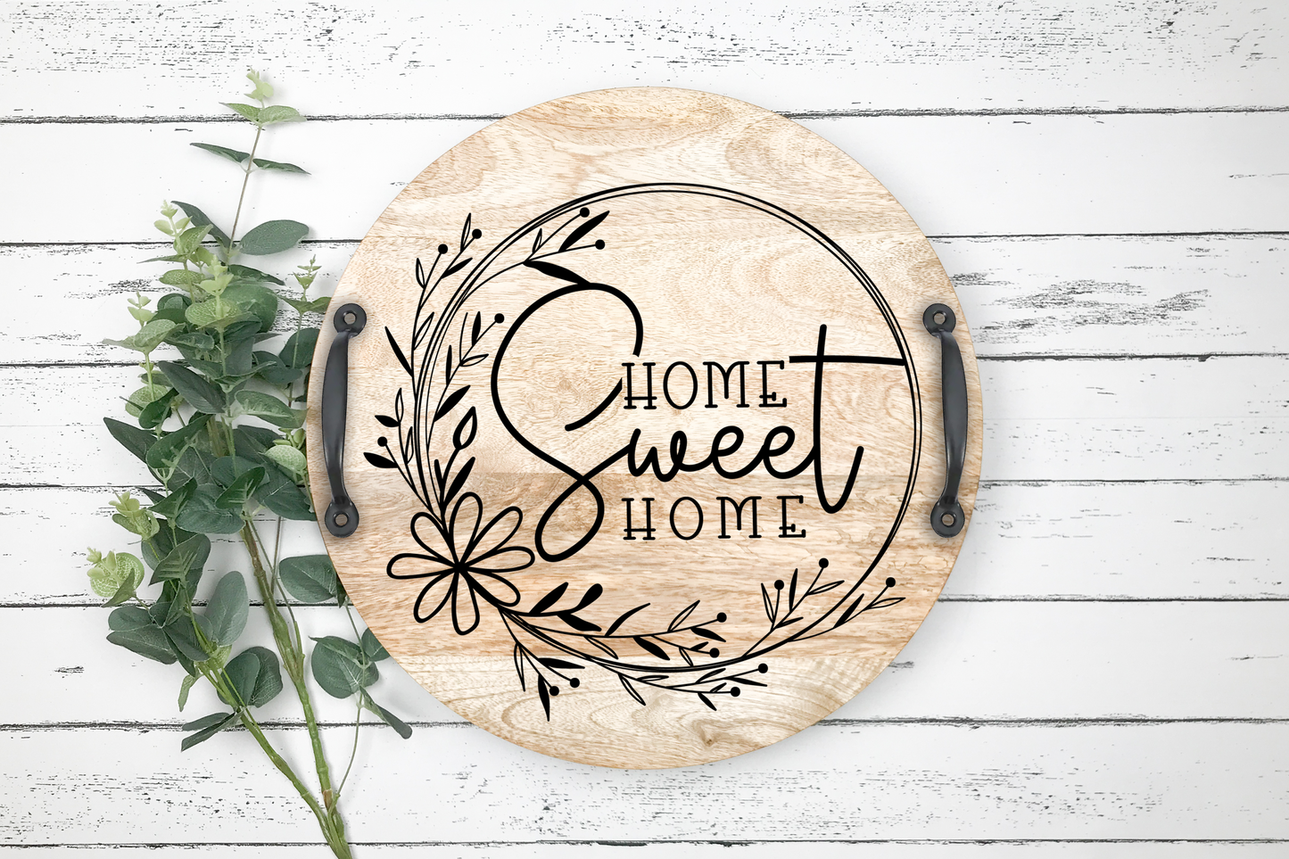 Home Sweet Home Wreath Round