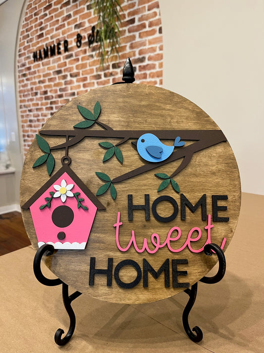 Home Tweet Home 3D Laser Cut w/Liquid Glass Finish