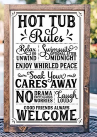 Hot Tub Rules