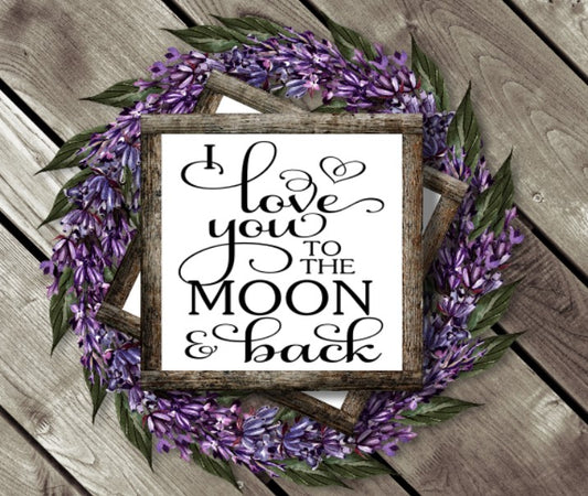 I Love You To The Moon Square