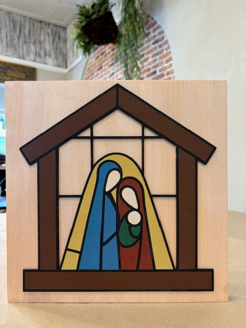 Nativity 3D Laser Cut w/Liquid Glass Finish