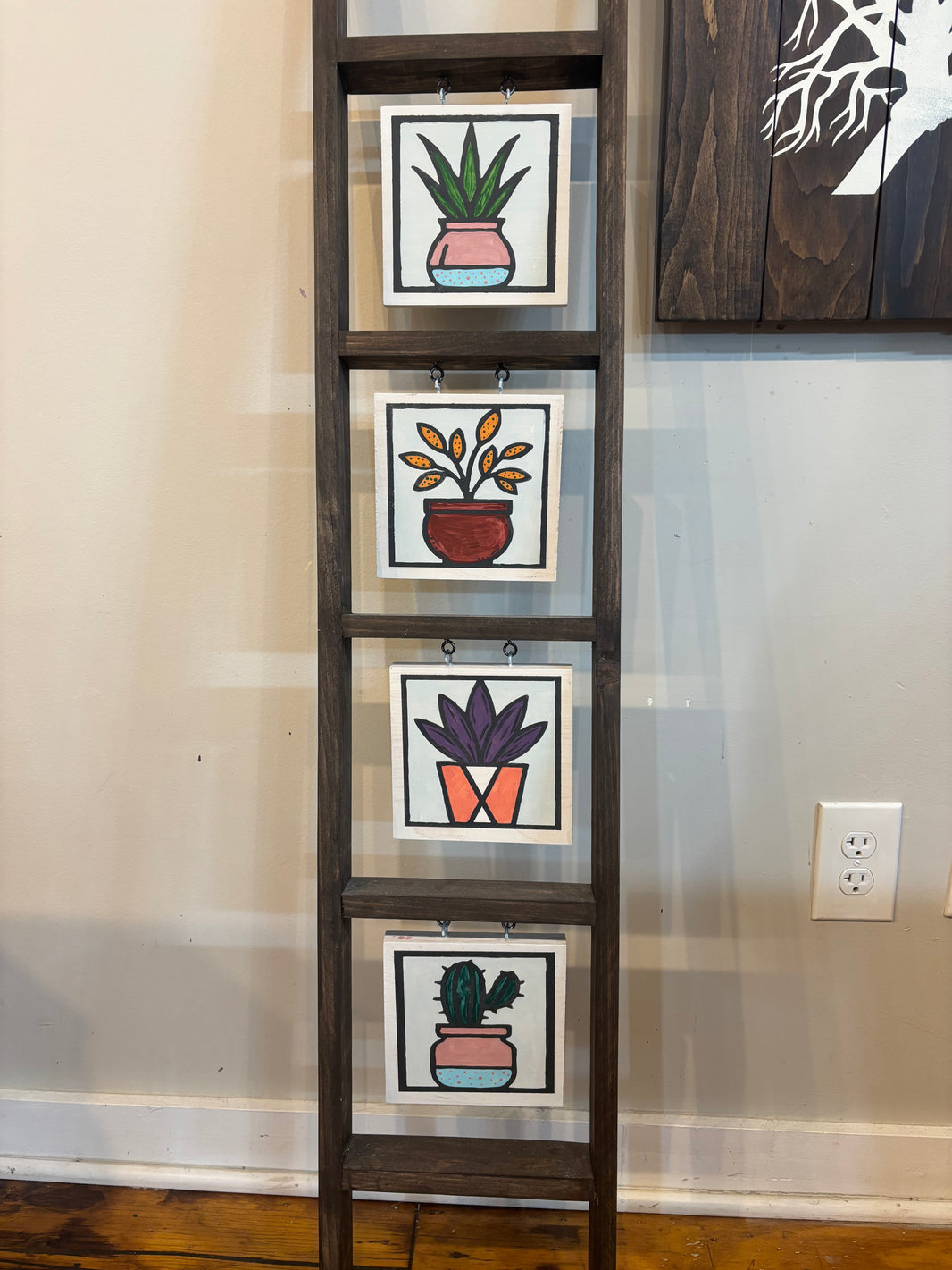 Ladder With Interchangeable Tiles – Hammer & Stain Plain City