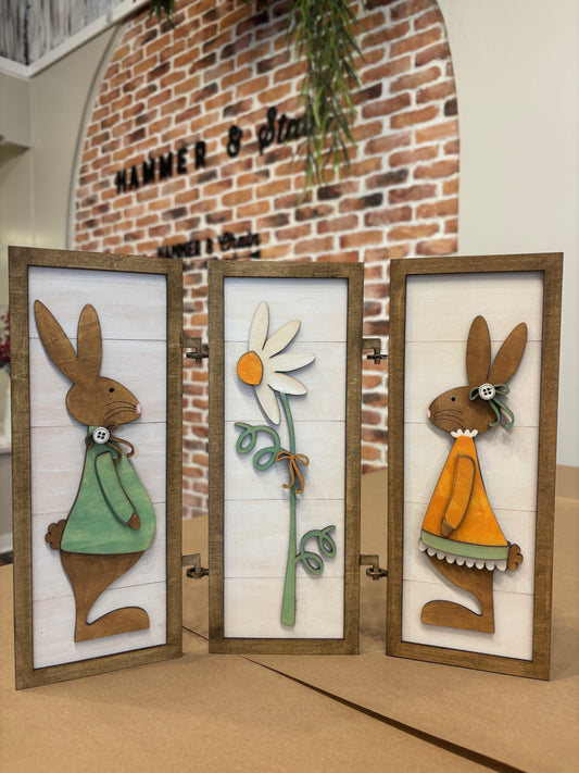 Bunny 3 Frame 3D Laser Cut