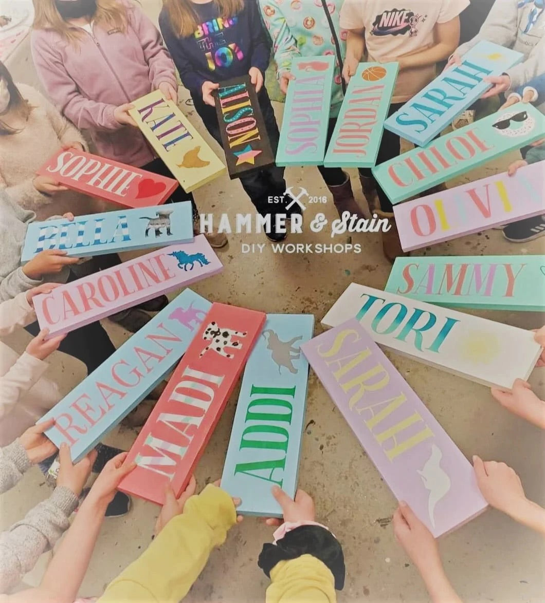 Name Plank for Kids to Make