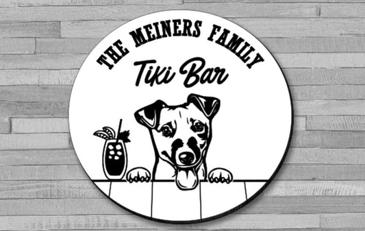 Jack Russell Tiki Bar Personalized