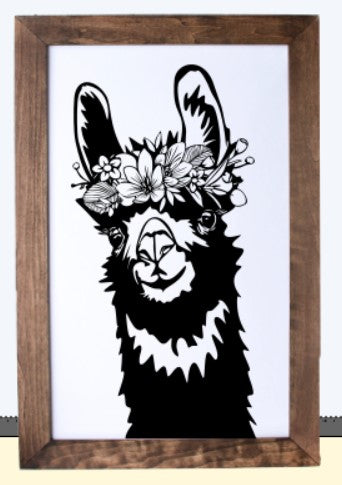 Lama with Flower Crown