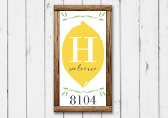 Lemon Welcome House Number