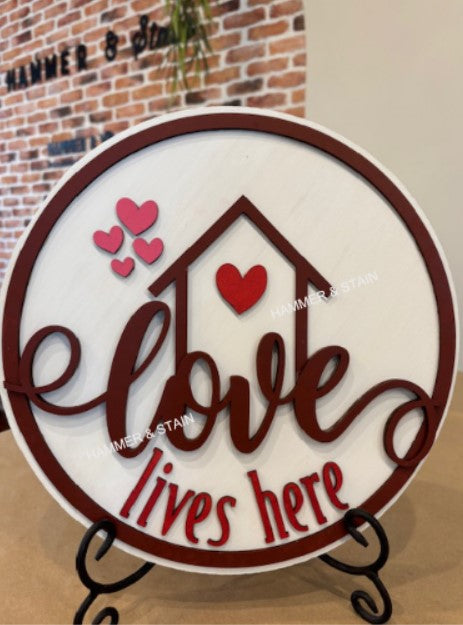 Love Lives Here 3D Laser Cut