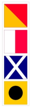 NEW SET OF TILES ONLY: Nautical Flag