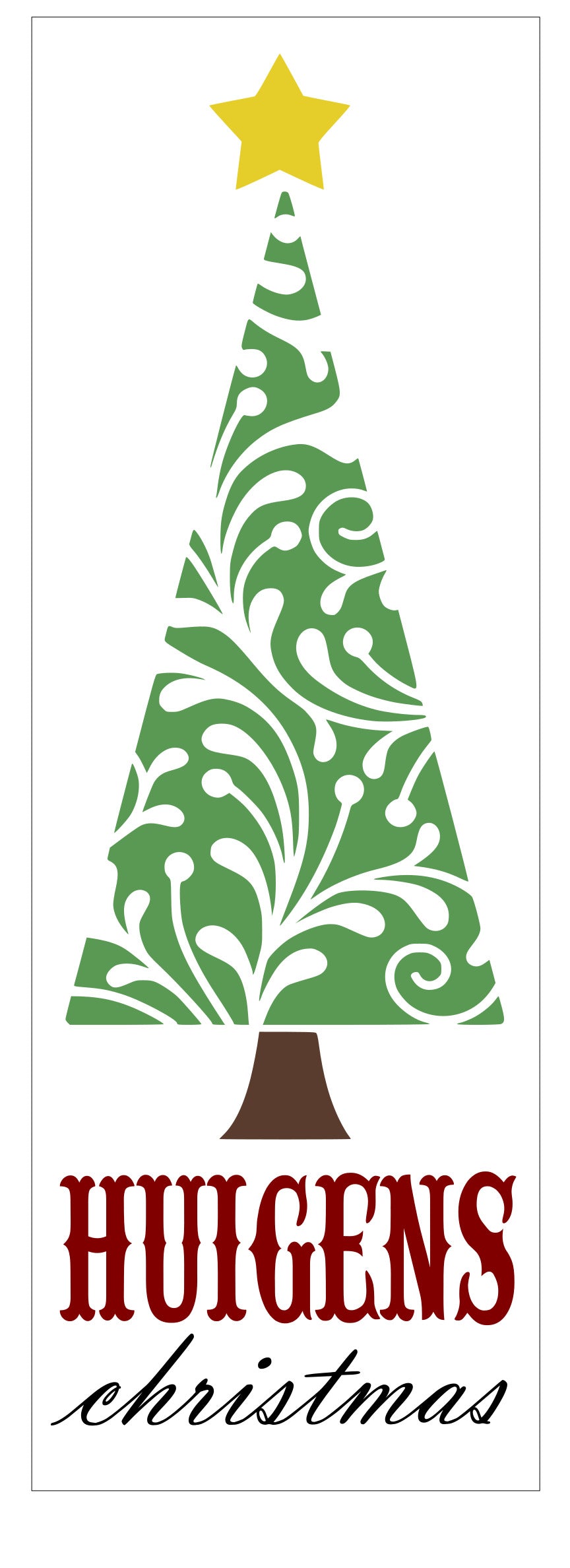 Pattern Christmas Tree - Personalized Name