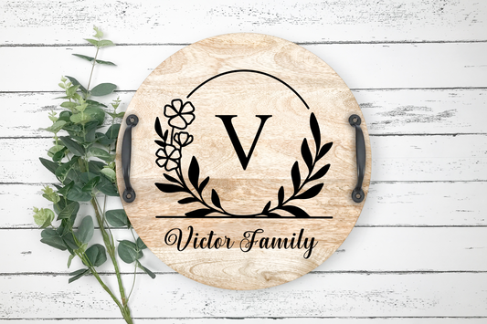 Personalized Monogram Wreath - Personalized Name
