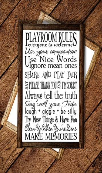 Playroom Rules