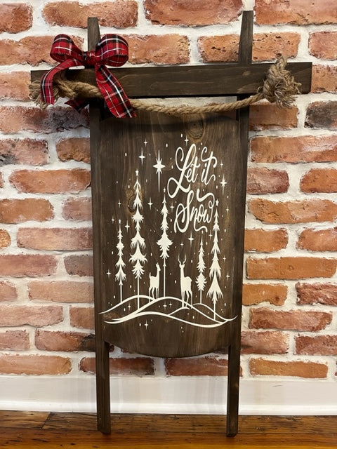 Sled Let it Snow Deer