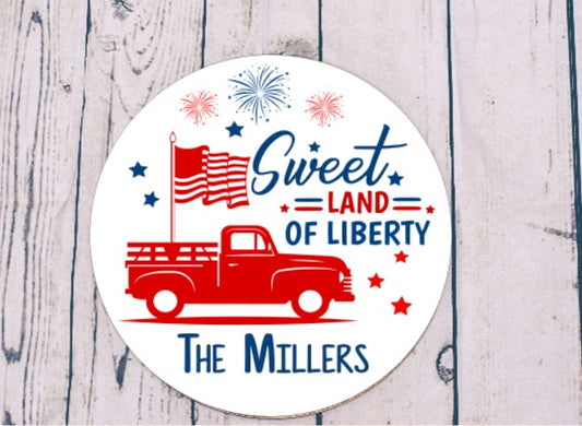 Sweet Land of Liberty Personalized Name