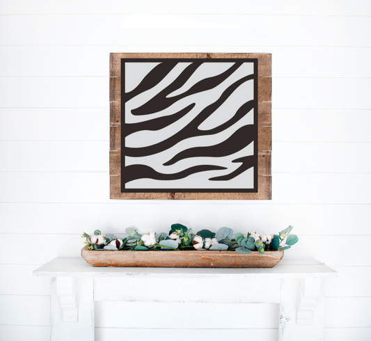 Zebra Print Wall Pallet