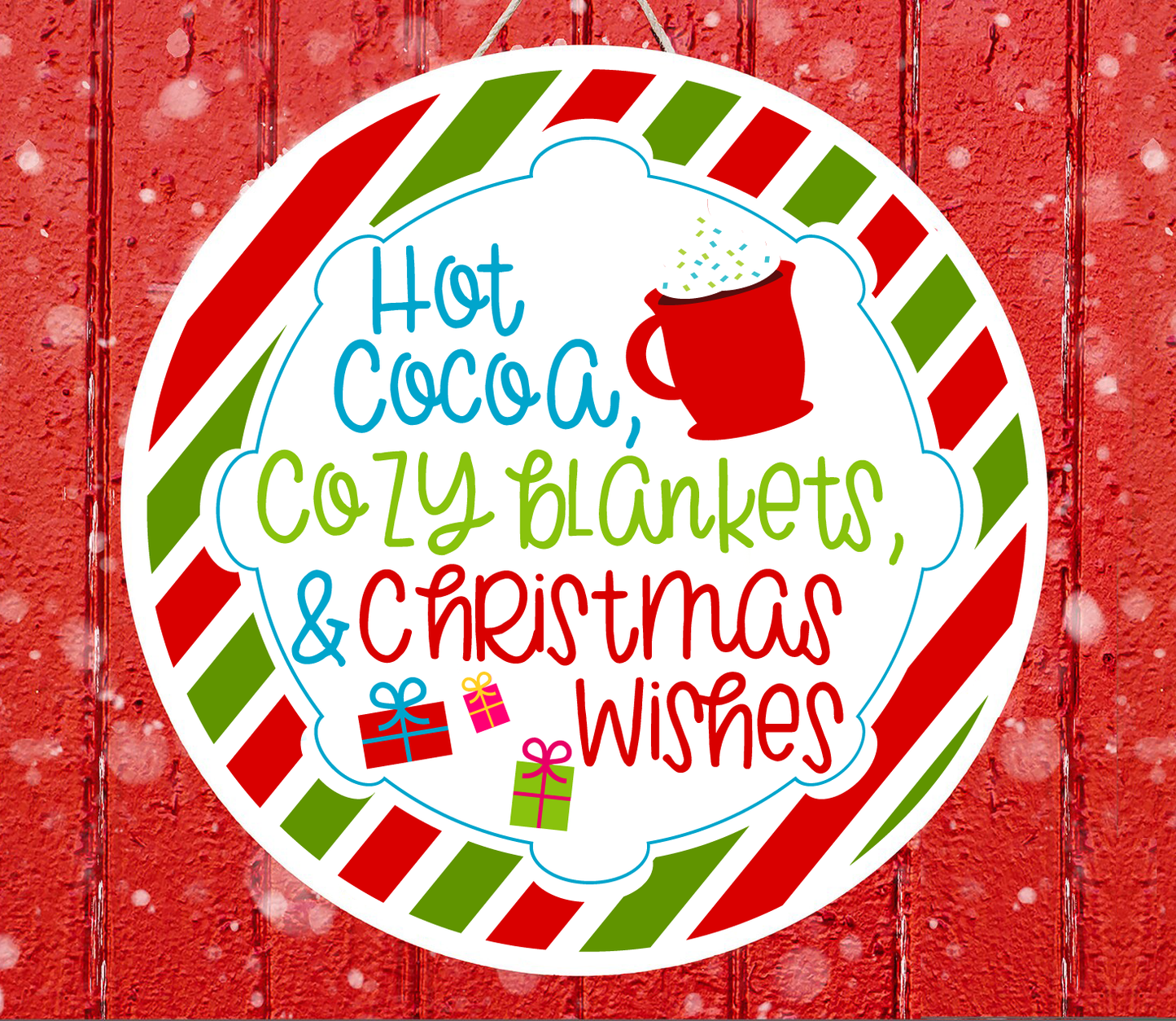 Hot Cocoa Cozy Blankets Round